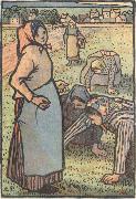 Lucien Pissarro Weeders oil painting